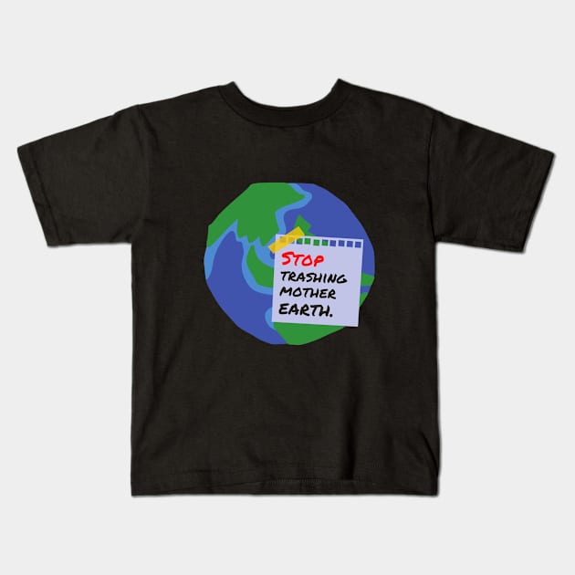 No Trash Earth Shirt Greta Climate Change Shirt SOS Help Climate Strike Shirt Nature Future Natural Environment Cute Funny Gift Idea Kids T-Shirt by EpsilonEridani